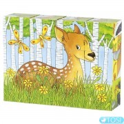 Кубики деревянные Goki Животные в лесу