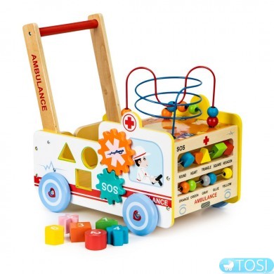 Розвиваюча іграшка штовхач Ecotoys Швидка допомога