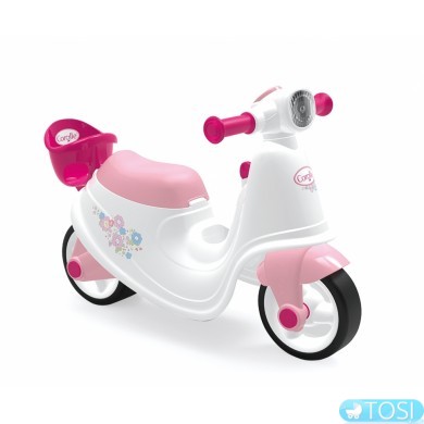 Детский скутер Smoby 721004 с корзиной для куклы